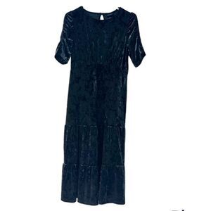 Who What Wear Crushed Velvet Midi Dress S New